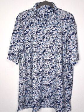 Johnnie-O “The Daredevil” Evel Knievel PREP-PERFORMANCE Golf Polo Shirt Men’s XL